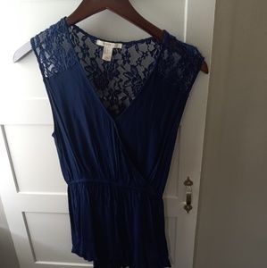 Blue Lace Romper